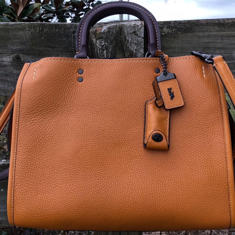 Coach Rogue 1941 Leather Butterscotch Mustard Bag - Picture 2 of 6